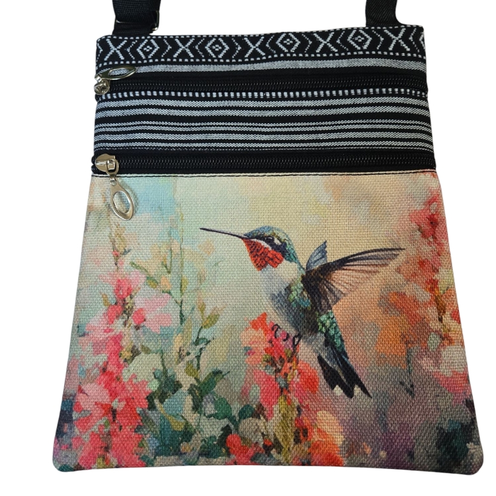 Floral Hummingbird Crossbody Bag - Picture 7 of 7